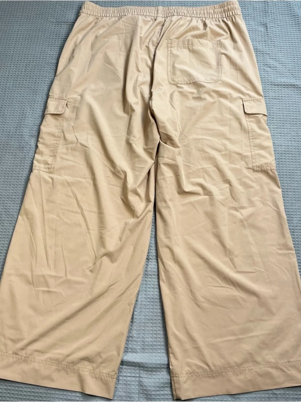 Old‎ Navy StretchTech Wide Leg Cargo Pants XXL Womens Tan High Waisted